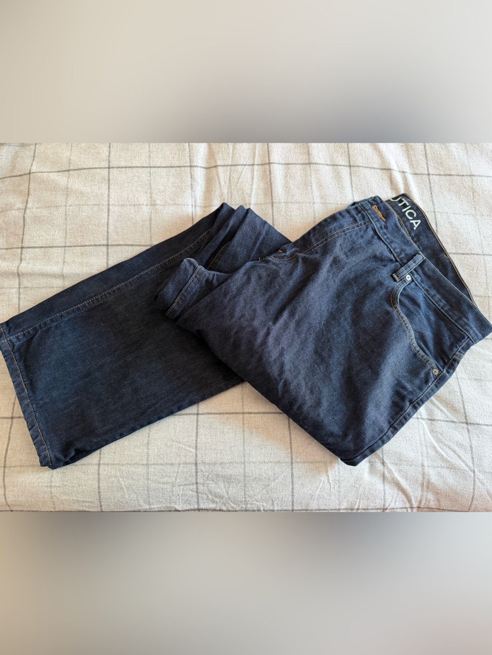 Nautica Men's big and tall Navy Straight-Leg Jeans size 44x32
